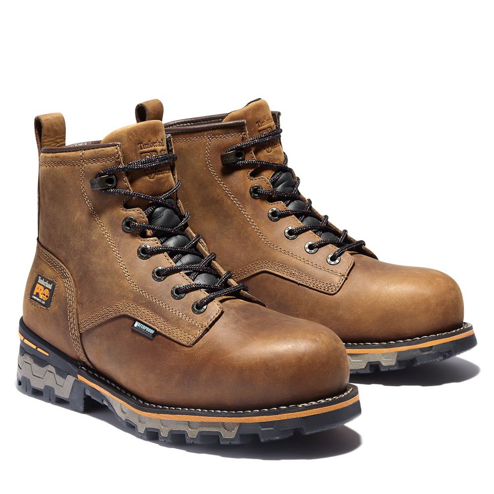 Botas de Trabajo Timberland Hombre Pro® Boondock 6\" Comp Toe Marrones - Chile PLH-607149